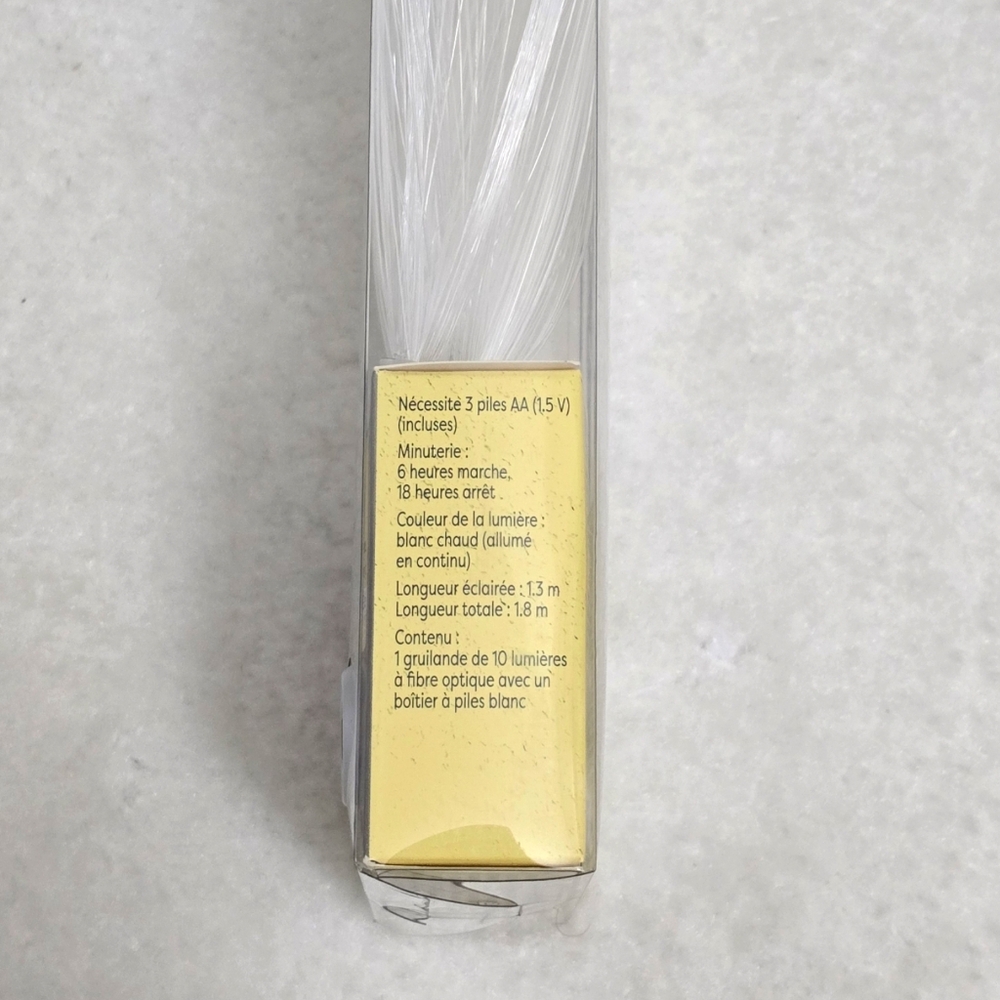 New Ashland Fiber Optic String Lights Warm White Battery Operated 4.5ft Timer - Picture 4 of 10